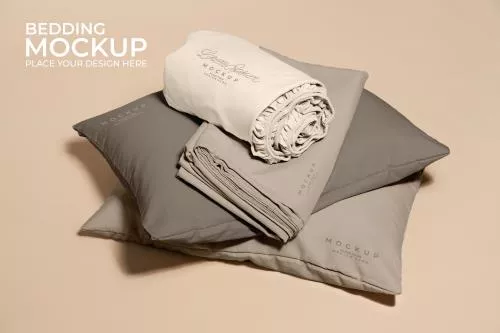 فایل PSD طراحی موکاپ ست رختخواب 27433