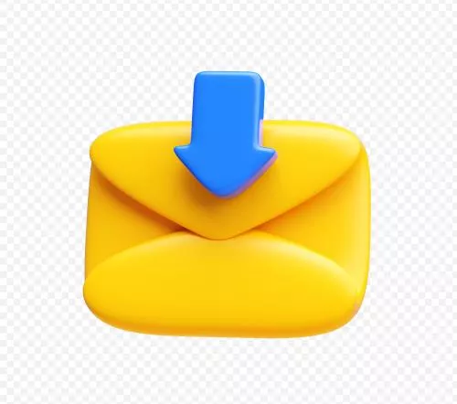 فایل PSD آیکون انتقال ایمیل رو به پایین تصویر سه بعدی 27450