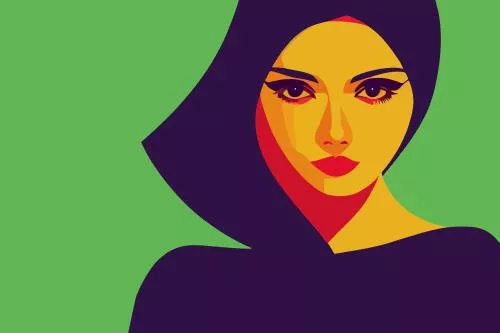 وکتور EPS زن زیبای ایرانی 27491