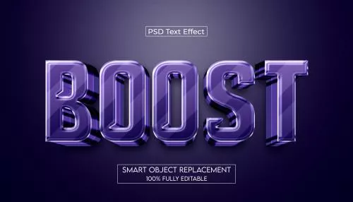 فایل PSD افکت متنی سه بعدی براق بوست 27503