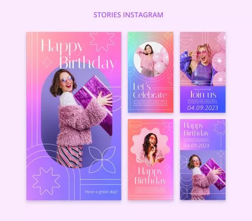 فایل PSD قالب تبریک تولد 27516