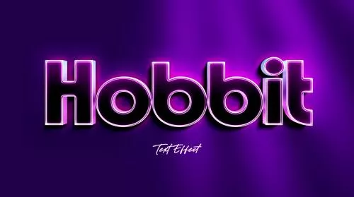 فایل PSD موکاپ پریمیوم افکت سه بعدی متن هابیت 27523