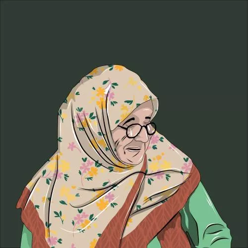 وکتور EPS تصویرسازی کارتونی مادر مسلمان ایرانی 27524