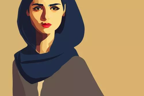 وکتور EPS عکس دختر ایرانی با حجاب 27529