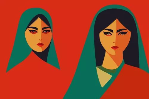 وکتور EPS دختران ایرانی با حجاب 27532