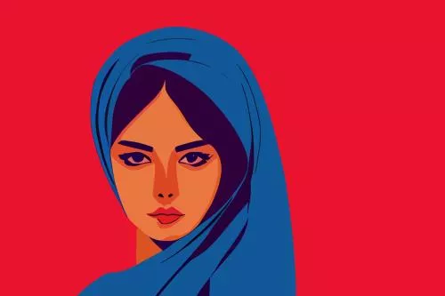 وکتور EPS زن ایرانی با حجاب 27545