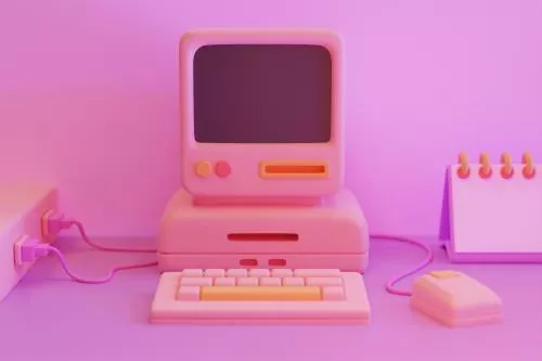 عکس با کیفیت و سه بعدی از میز کامپیوتر قدیمی 28175