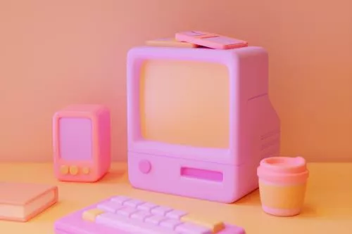 عکس با کیفیت از میز کامپیوتر - رترو 28177