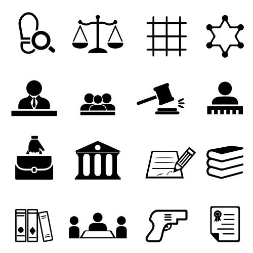 وکتور EPS مجموعه وکتور آیکون های وکیل 28204