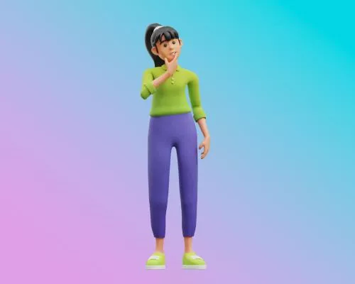 فایل PSD تصویرسازی سه بعدی کاراکتر زن 28209