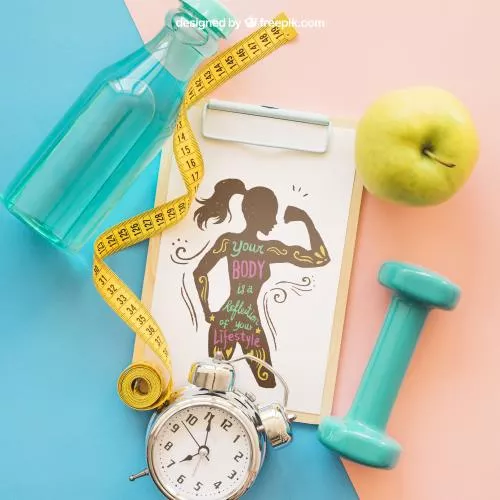 فایل PSD موکاپ فیتنس کلوزآپ با کلیپ بورد 28210