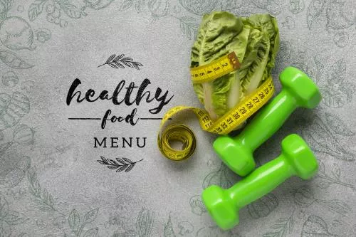 فایل PSD سالاد دمبل با مفهوم منوی غذای سالم 28213