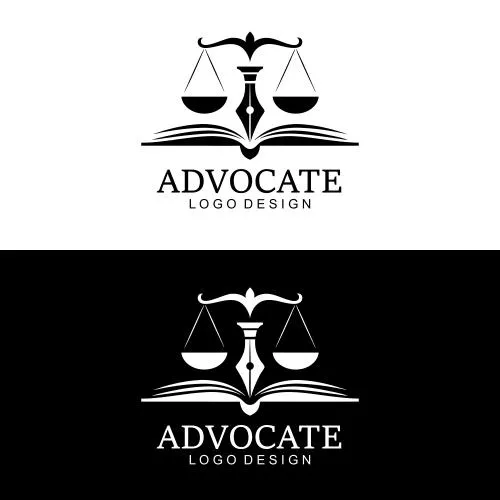 وکتور EPS طراحی لوگو حقوقی و آموزشی ، ترکیب کتاب حقوقی و لوگو وکلا ، الهام بخش طراحی لوگو 28234