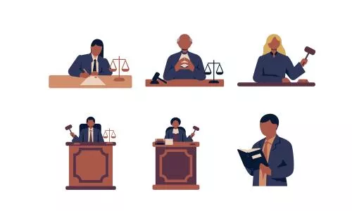 وکتور EPS مجموعه تصاویر وکتور وکیل ، قاضی و دادگاه 28242