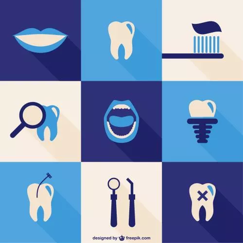 وکتور EPS و AI مجموعه آیکون دندانپزشکی 27602
