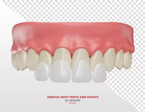 فایل PSD رندر سه بعدی آدامس با روکش دندان زرد با پس زمینه شفاف 27608