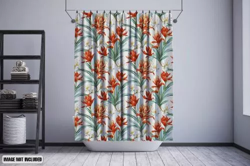 فایل PSD موکاپ پرده حمام 27626