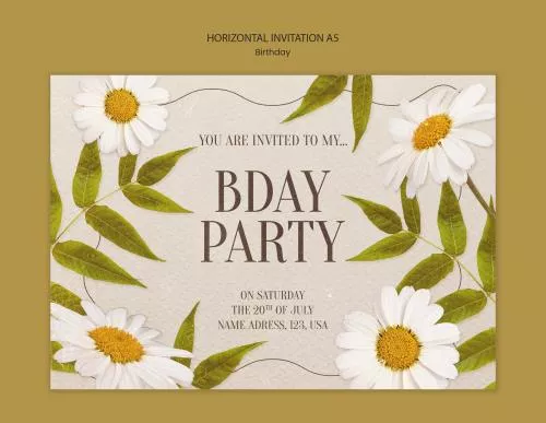 فایل PSD قالب جشن تولد 27637