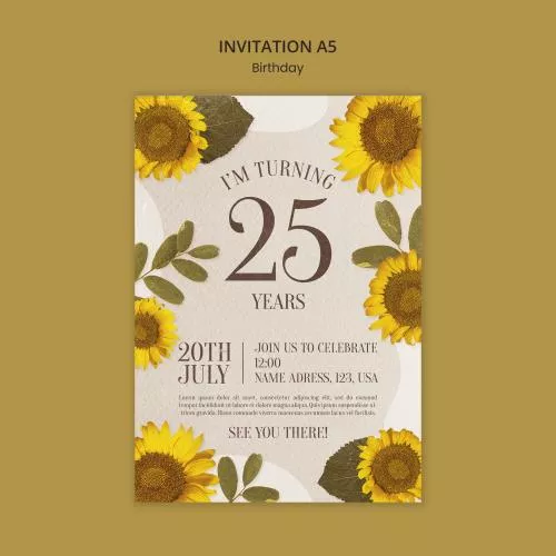 فایل PSD قالب جشن تولد 27638