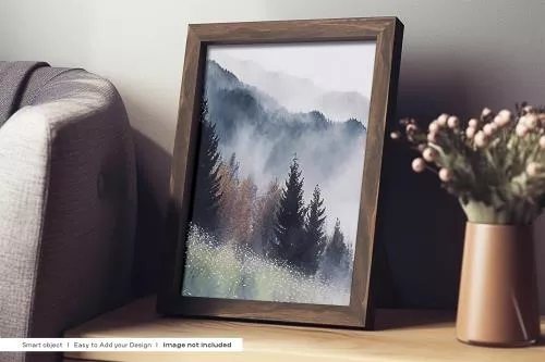 فایل PSD موکاپ قاب عکس چوبی موکاپ قاب خانه فایل PSD قاب چوبی و موکاپ عکس رایگان 25342