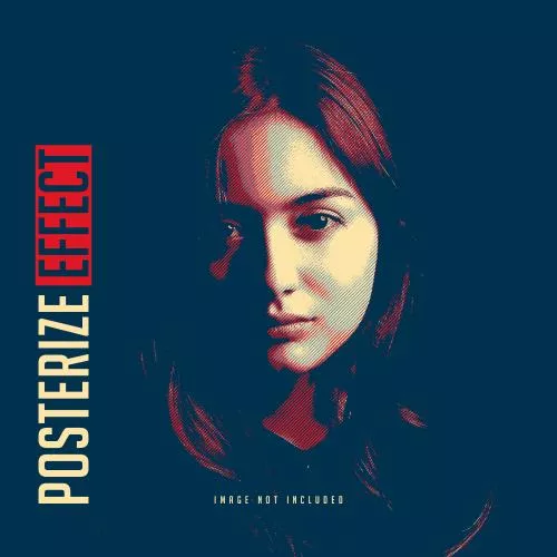 فایل PSD قالب افکت فتوشاپ عکس پوسترایز 25429