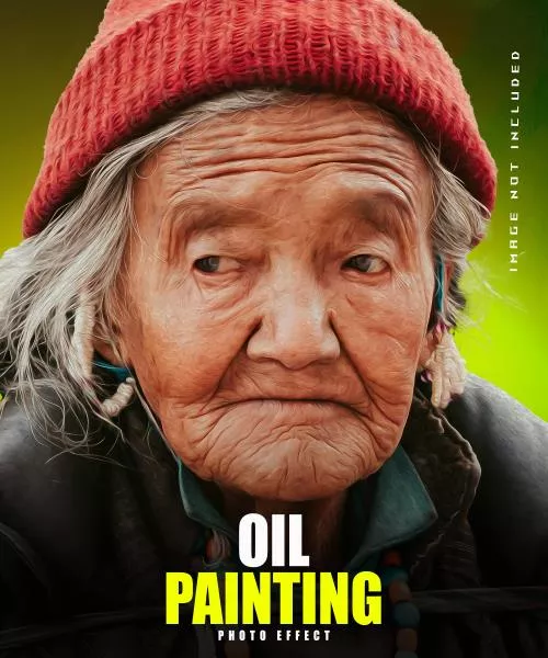 فایل PSD قالب افکت عکس نقاشی روغن انتزاعی 25355