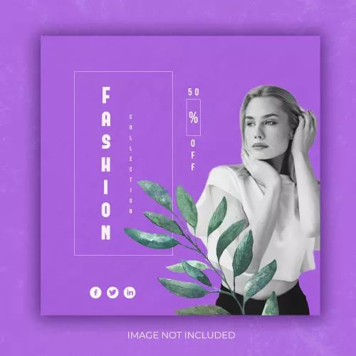 فایل PSD پست اینستاگرام حراج مد و لباس رایگان 25383