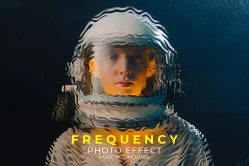 فایل PSD الگوی افکت عکس فرکانسی برای فتوشاپ 25385