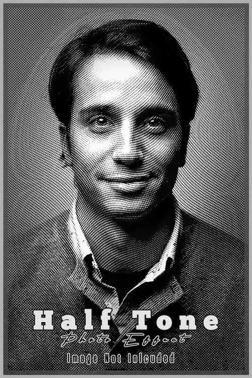 فایل PSD موکاپ افکت عکس دیستوریشن هافتون برای فتوشاپ 25390