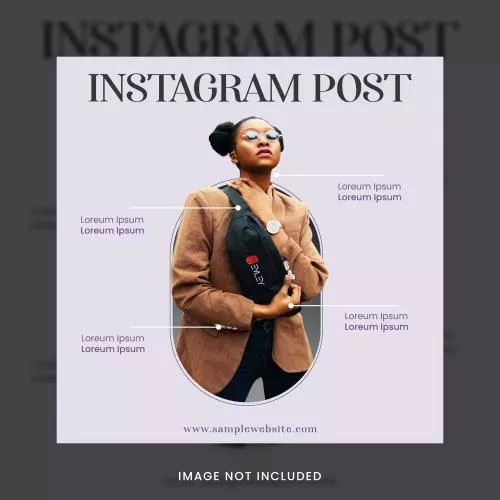 فایل PSD قالب بنر پست مینیمال اینستاگرام به صورت رایگان 25402