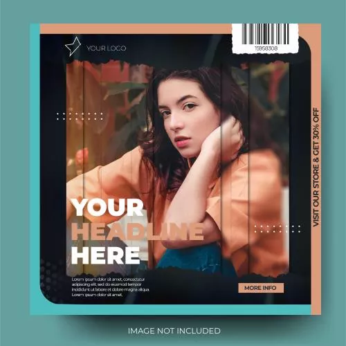 فایل PSD بنر پوستر مدرن مد و لباس برای اینستاگرام به صورت رایگان 25405