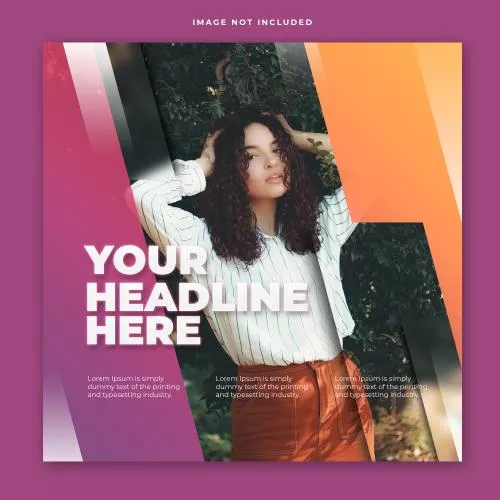 فایل PSD بنر پست مدرن اینستاگرام به صورت رایگان 25406