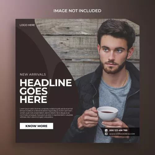 فایل PSD قالب پست مدرن شبکه های اجتماعی به صورت رایگان 25408