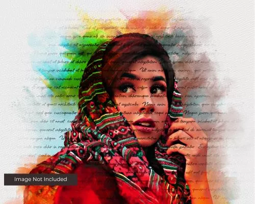 فایل PSD قالب افکت فتوشاپ عکس و متن 25416