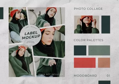 فایل PSD موکاپ کلاژ عکس ساده و شیک برای فتوشاپ 25438