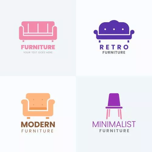 وکتور EPS و AI مجموعه لوگوی مبلمان 25500