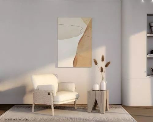 فایل PSD موکاپ طراحی صندلی راحتی و قاب در اتاق نشیمن با سایه به صورت رایگان 25506