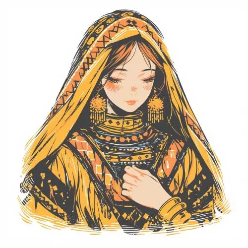 وکتور EPS لباس سنتی دختر ایرانی 25509