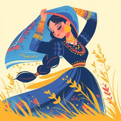 وکتور EPS لباس سنتی زن ایرانی 25510