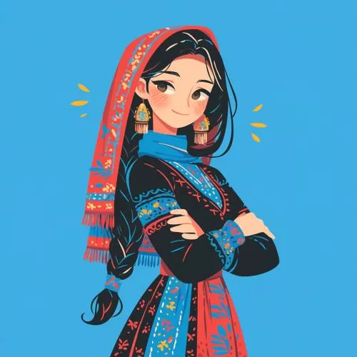 وکتور EPS لباس بافنده‌های سنتی ایرانی 25549