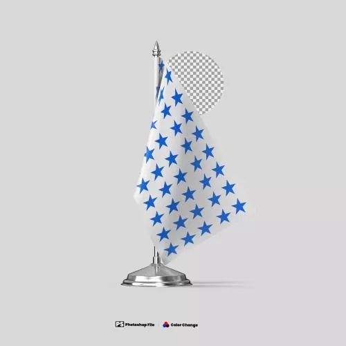 فایل PSD موکاپ پرچم رومیزی به صورت لایه باز 25565