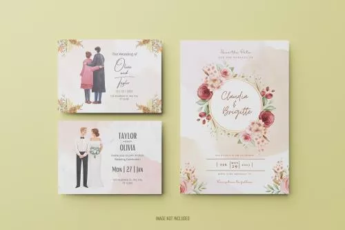 فایل PSD کارت عروسی A4 به صورت لایه باز 25567