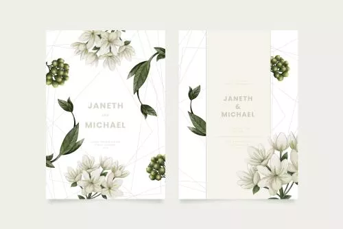 وکتور EPS و AI قالب دعوتنامه عروسی به صورت لایه باز و قابل ویرایش با فتوشاپ 25661