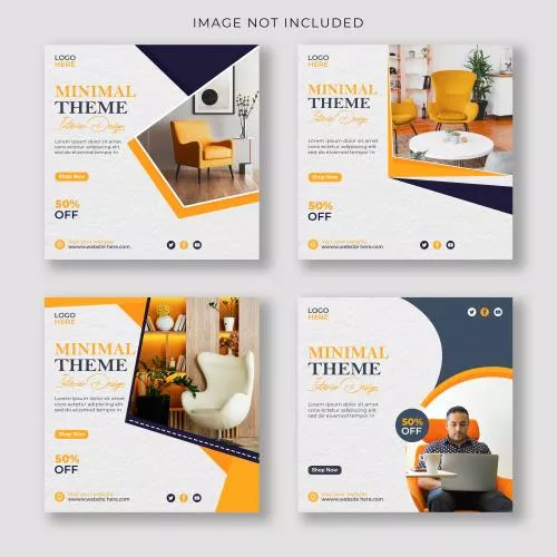 فایل PSD قالب رایگان پست اینستاگرام با طراحی مدرن به صورت لایه باز و قابل ویرایش با فتوشاپ 25715