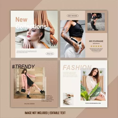 فایل PSD مجموعه پست اینستاگرام رایگان به صورت لایه باز و قابل ویرایش به همراه جای متن و عکس 25733