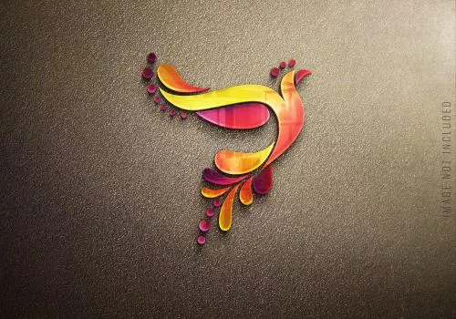 موکاپ PSD به صورت لایه باز جهت نمایش لوگو با زمینه مشکی طلایی