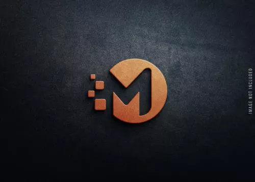 موکاپ PSD به صورت لایه باز جهت نمایش لوگو با زمینه مشکی 