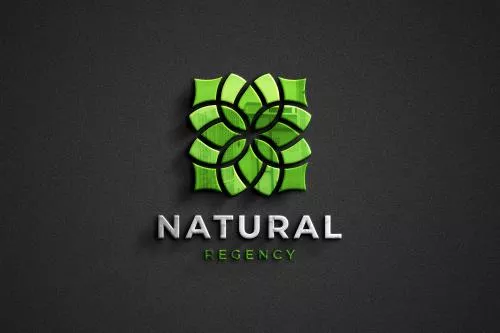 موکاپ PSD به صورت لایه باز جهت نمایش لوگو با زمینه مشکی و افکت برآمده