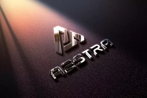 موکاپ PSD به صورت لایه باز جهت نمایش لوگو با زمینه تیره و شکافی از نور