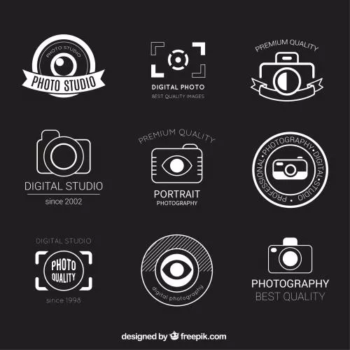 وکتور EPS و AI لوگو عکاسی شامل المان دوربین 25920